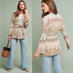 Anthropologie Meadow Rue Tie Waist Sweater XS